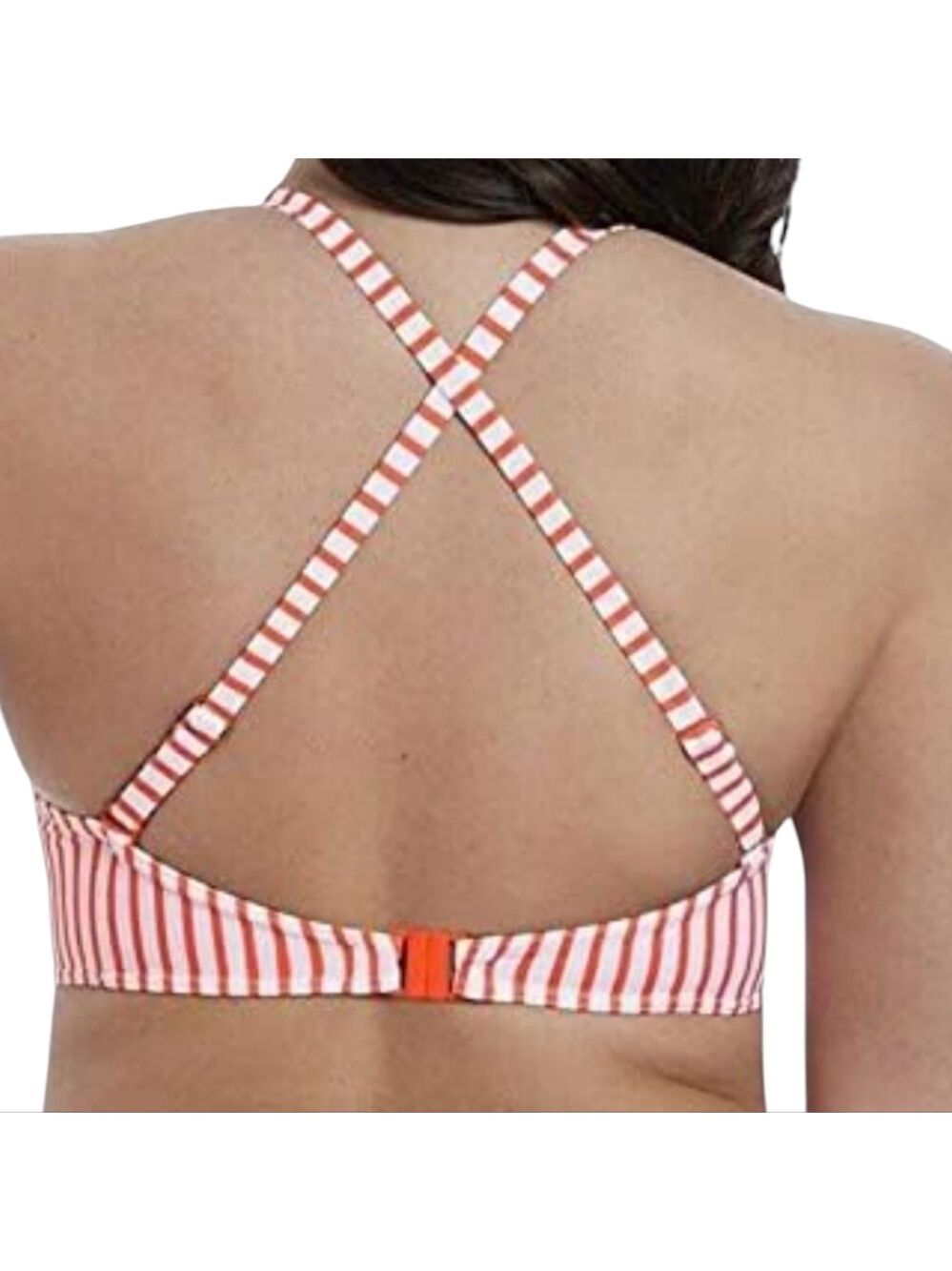 Joe Fresh Red and White Striped Bikini Top